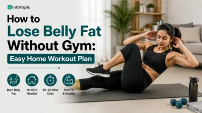 How to lose belly fat without gym using easy home workout exercises for weight loss by infoTopic
